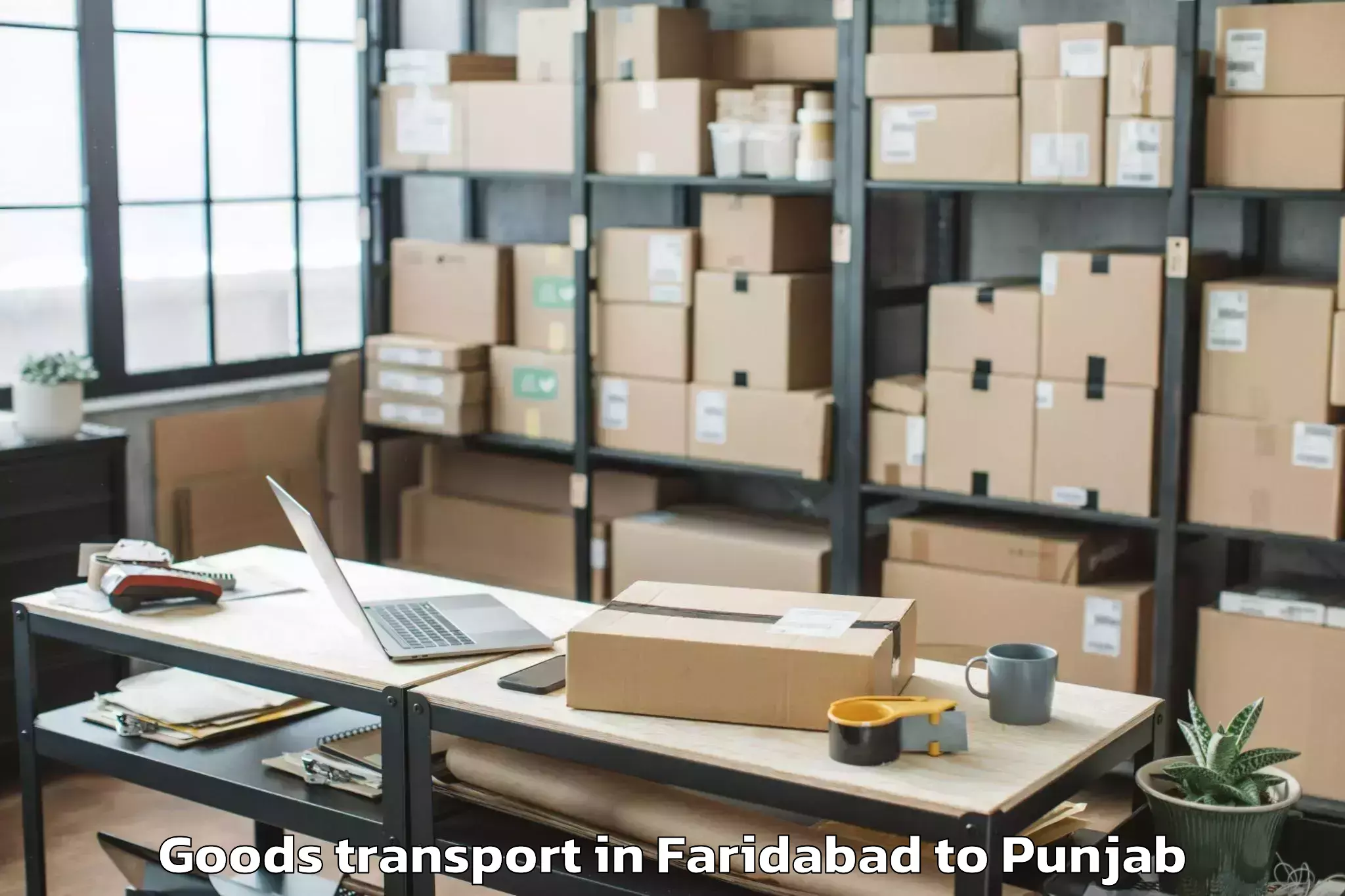 Faridabad to Balachor Goods Transport